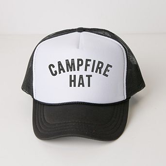 Embroidered Campfire Hat - Women's Graphic Foam Trucker Hat