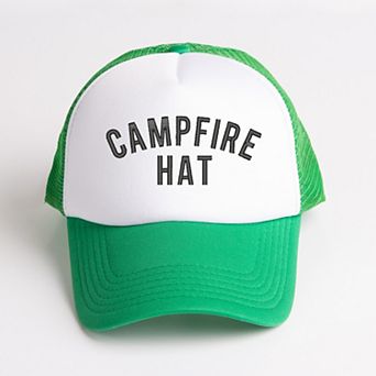 Embroidered Campfire Hat - Women's Graphic Foam Trucker Hat