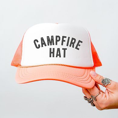Embroidered Campfire Hat - Women's Graphic Foam Trucker Hat
