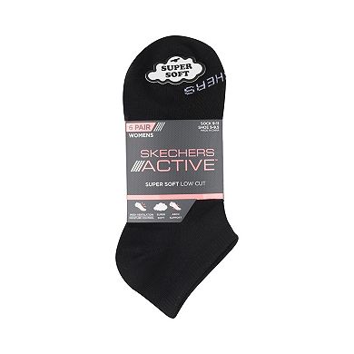 Women's Skechers® 6-Pack Non Terry Low Cut Socks