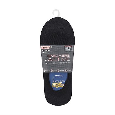 Women's Skechers® 5-Pack Non Terry Liner Socks