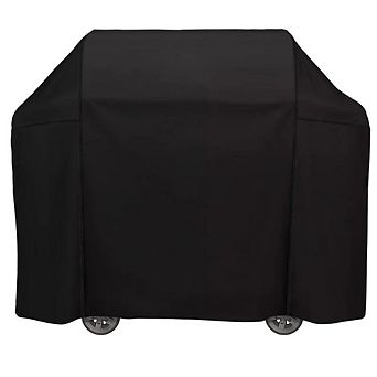 G128 58 Inch Black BBQ Grill Cover Waterproof and UV Resistant