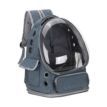 1 pc Ventilated Oxford Cloth Dog Cats Travel Bag Intended for Hiking Camping, 13.39x10.63x16.54 Inch