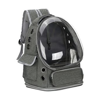 1 pc Ventilated Oxford Cloth Dog Cats Travel Bag Intended for Hiking Camping, 13.39x10.63x16.54 Inch