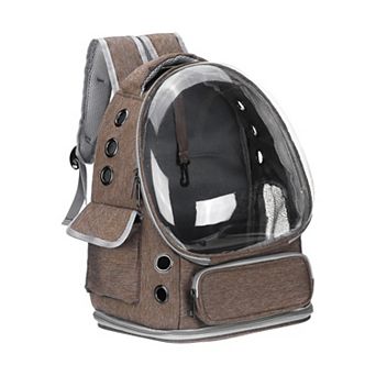 1 pc Ventilated Oxford Cloth Dog Cats Travel Bag Intended for Hiking Camping, 13.39x10.63x16.54 Inch