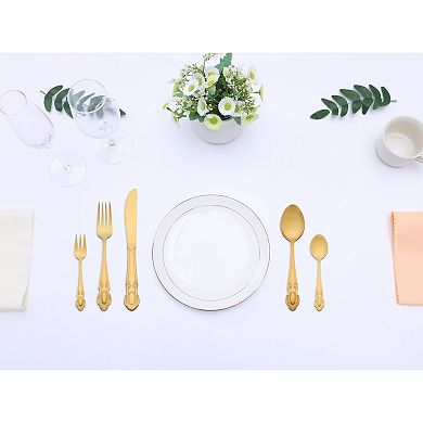 20 Piece Silverware Set, Stainless Steel Flatware Set, Serving Utensils Set for Kitchen Tableware