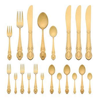 20 pc Silverware Set, Stainless Steel Flatware Set, Serving Utensils Set for Kitchen Tableware