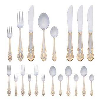 20 pc Silverware Set, Stainless Steel Flatware Set, Serving Utensils Set for Kitchen Tableware