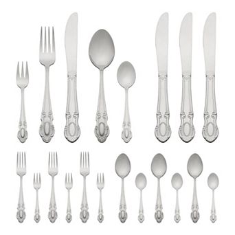20 pc Silverware Set, Stainless Steel Flatware Set, Serving Utensils Set for Kitchen Tableware