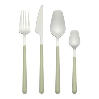 4 pc Silverware Set, Stainless Steel Flatware with Knife, Spoon and Fork Set,Polished Cutlery Set