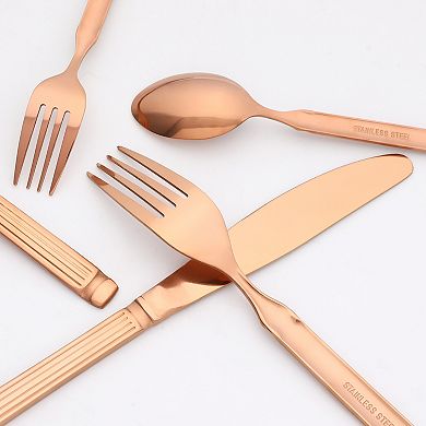 30 Piece Mirror Polished Silverware Set, Stainless Steel Flatware Cutlery Set for Eating Tableware