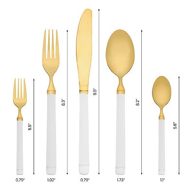 30 Piece Mirror Polished Silverware Set, Stainless Steel Flatware Cutlery Set for Eating Tableware