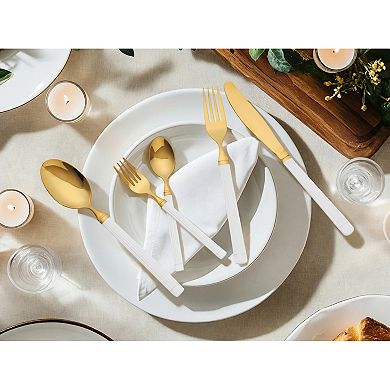 30 Piece Mirror Polished Silverware Set, Stainless Steel Flatware Cutlery Set for Eating Tableware