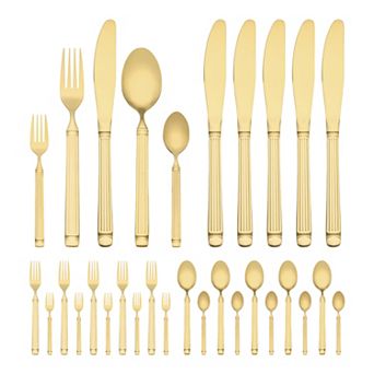 30 pc Mirror Polished Silverware Set, Stainless Steel Flatware Cutlery Set for Eating Tableware