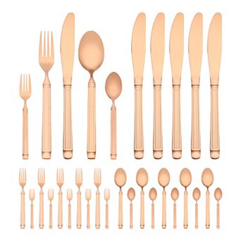 30 pc Mirror Polished Silverware Set, Stainless Steel Flatware Cutlery Set for Eating Tableware