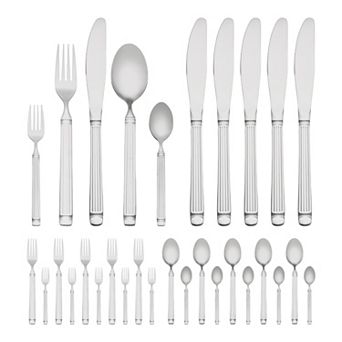 30 pc Mirror Polished Silverware Set, Stainless Steel Flatware Cutlery Set for Eating Tableware