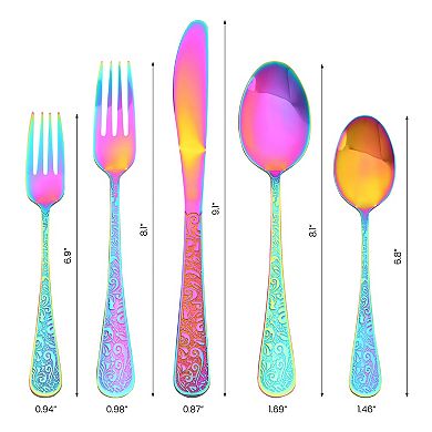 30 Piece Silverware Set, Stainless Steel Flatware Set, Mirror Polished Cutlery Set for 6