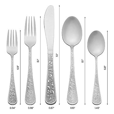 20 Piece Silverware Set, Stainless Steel Flatware Set, Mirror Polished Utensils Set for Kitchen