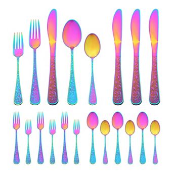 20 pc Silverware Set, Stainless Steel Flatware Set, Mirror Polished Utensils Set for Kitchen