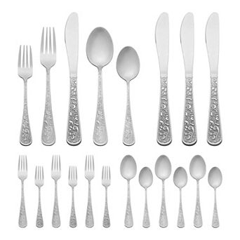 20 pc Silverware Set, Stainless Steel Flatware Set, Mirror Polished Utensils Set for Kitchen