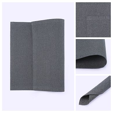 Set of 4 Cotton Linen Placemats Rustic Rectangular Mats for Table Decor Washable Mat 17.7x13 inch