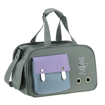 1 pc Travel Pet Carrier Breathable Small Dog Carrying Case, 17.3x9.8x10.6 Inch