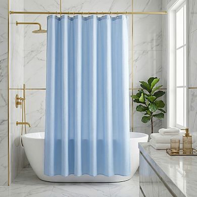 Geometric Shower Curtain Sets with 12 Hooks, Modern Textured Waterproof Shower Curtain for Bathroom