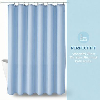 Geometric Shower Curtain Sets with 12 Hooks, Modern Textured Waterproof Shower Curtain for Bathroom