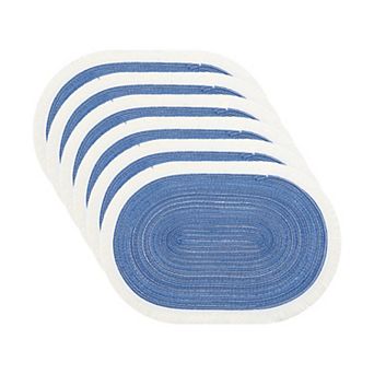 Farmhouse Placemats Set of 6 Woven Mats for Dining Table Decor Table Mat Wipe Clean 17.7x11.8 inch