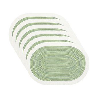 Farmhouse Placemats Set of 6 Woven Mats for Dining Table Decor Table Mat Wipe Clean 17.7x11.8 inch