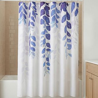 Plant Print Shower Curtain Sets, 12 Hooks Included, Machine Wash, Washproof, Fresh Pastoral Curtain