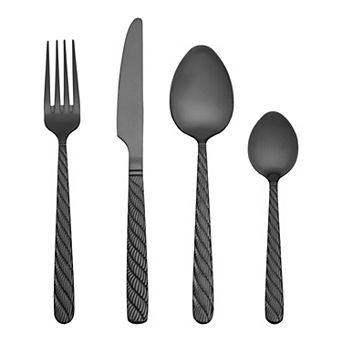 4 pc Silverware Set, Stainless Steel Flatware with Knife, Spoons and Fork Set,Mirror Polished Set