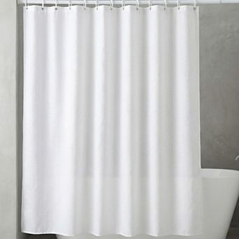 Plaid Textured Shower Curtain Sets, Modern Weighted Bath Curtain with 12 Hooks for Bathroom Decor