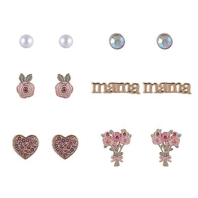 Hallmark Mother's Day 6 Pair Stud Earring Set