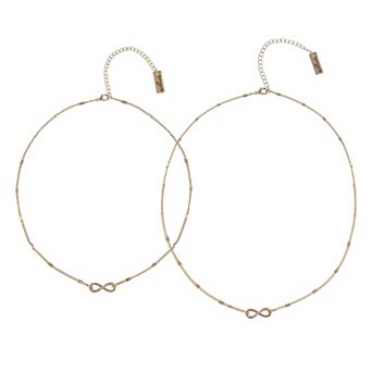 Hallmark Mother's Day Tear and Share Gold Tone Infinity Pendant Necklaces