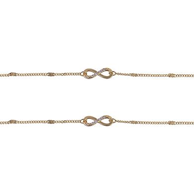Hallmark Mother's Day Tear and Share Gold Tone Infinity Pendant Necklaces