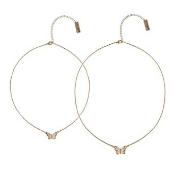 Hallmark Mother's Day Tear and Share Gold Tone Butterfly Pendant Necklaces