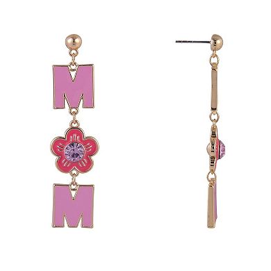 Hallmark Mother's Day Pink Enamel Mom Earrings