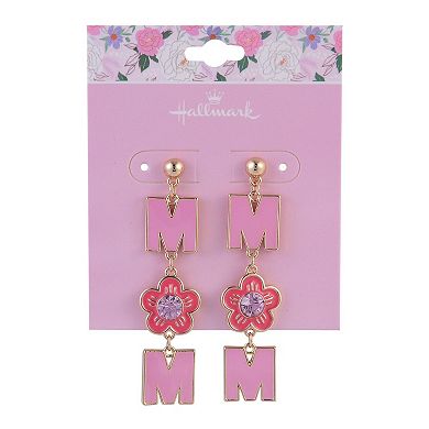 Hallmark Mother's Day Pink Enamel Mom Earrings
