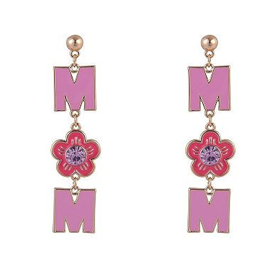 Hallmark Mother's Day Pink Enamel Mom Earrings