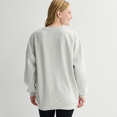 Juniors' Keep It Creepy Skeleton & Pumpkins Oversized Graphic Pullover