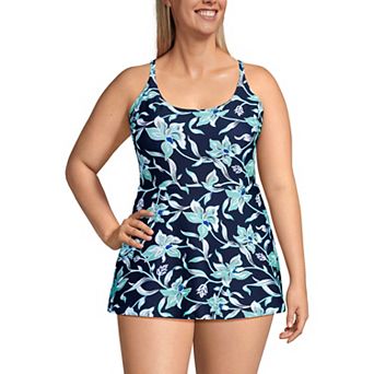 Women's Lands' End QuickDry Strappy Back Mini Swim Dress