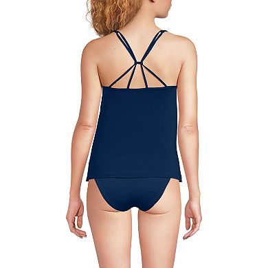 Women's Lands' End Tugless QuickDry Adjustable Strappy Back Tankini Swim Top