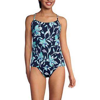 Women's Lands' End Tugless QuickDry Adjustable Strappy Back Tankini Swim Top