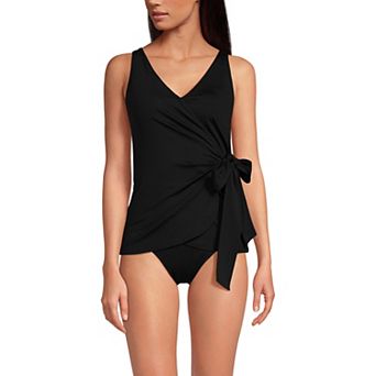 Women's Lands' End Side Tie Tankini Swim Top