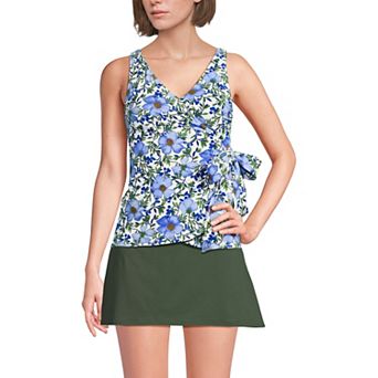 Women's Lands' End Side Tie Tankini Swim Top