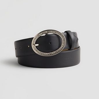 Women's Nine West Oval Buckle with Stones Belt
