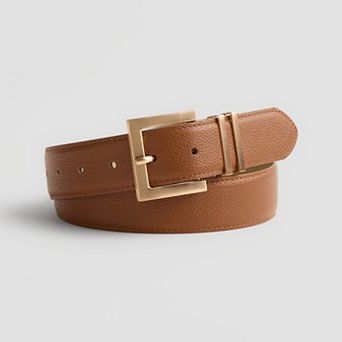 Women's Nine West Square Buckle Double Loop Belt