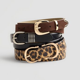 Women's Nine West 3 pc Multi Color Belt Set