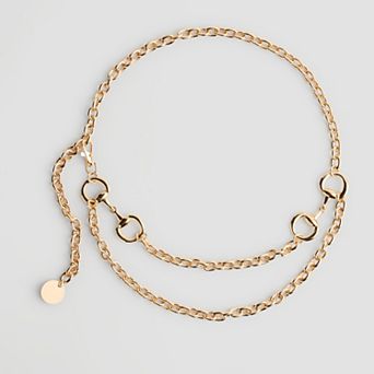 Women's Nine West Horsebit & Swag Chain Belt